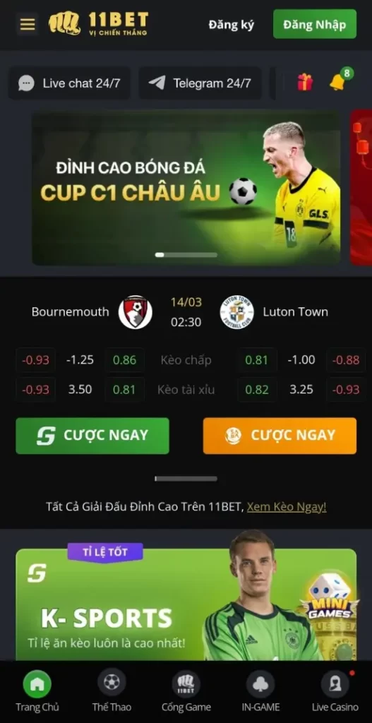 Vào nhà cái 11BET